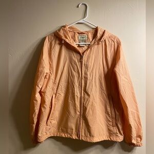 L.L. Bean Peach Windbreaker Size L